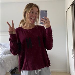 Pink cropped sweater